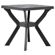 vidaXL Bistro stolík, antracitový 70x70x72 cm, plast - cena, porovnanie