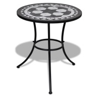 vidaXL Bistro stolík, čierno biely 60 cm, mozaikový - cena, porovnanie