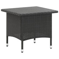 vidaXL Čajový stôl čierny 50x50x47 cm polyratanový - cena, porovnanie