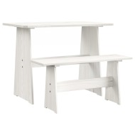 vidaXL Jedálenský stôl s lavicou biely masívne borovicové drevo - cena, porovnanie