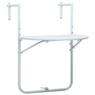 vidaXL Visiaci balkónový stolík biely 60x64x83,5 cm plastový s ratanovým vzhľadom - cena, porovnanie