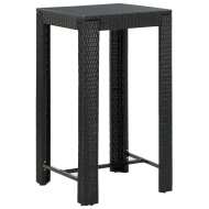 vidaXL Záhradný barový stolík čierny 60,5x60,5x110,5 cm polyratanový - cena, porovnanie