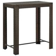 vidaXL Záhradný barový stolík hnedý 100x60,5x110,5 cm polyratanový - cena, porovnanie