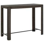 vidaXL Záhradný barový stolík hnedý 140,5x60,5x110,5 cm polyratanový - cena, porovnanie