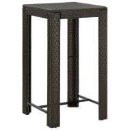 vidaXL Záhradný barový stolík hnedý 60,5x60,5x110,5 cm polyratanový - cena, porovnanie