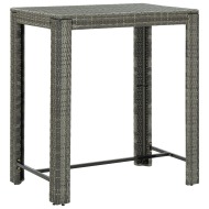 vidaXL Záhradný barový stolík sivý 100x60,5x110,5 cm polyratanový - cena, porovnanie