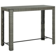 vidaXL Záhradný barový stolík sivý 140,5x60,5x110,5 cm polyratanový - cena, porovnanie