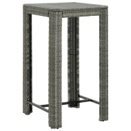 vidaXL Záhradný barový stolík sivý 60,5x60,5x110,5 cm polyratanový - cena, porovnanie