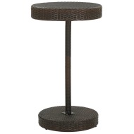 vidaXL Záhradný stolík hnedý 60,5x106 cm polyratanový - cena, porovnanie