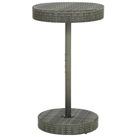 vidaXL Záhradný stolík sivý 60,5x106 cm polyratanový