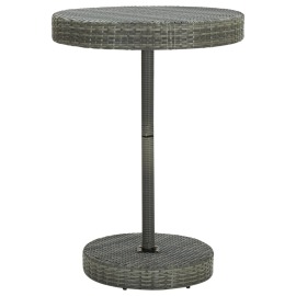 vidaXL Záhradný stolík sivý 75,5x106 cm polyratanový