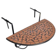 vidaXL Závesný stolík na balkón, tehlová farba, mozaikový - cena, porovnanie