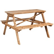 vidaXL Piknikový stôl 120x120x78 cm, bambus - cena, porovnanie