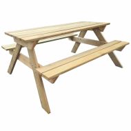 vidaXL Piknikový stôl 150x135x71,5 cm, drevo - cena, porovnanie