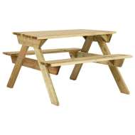vidaXL Piknikový stôl s lavicami 110x123x73 cm impregnovaná borovica - cena, porovnanie