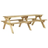 vidaXL Piknikový stôl s lavicami 220x122x72 cm impregnovaná borovica - cena, porovnanie
