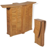 vidaXL Skladací barový stôl 155x53x105 cm, tíkový masív - cena, porovnanie