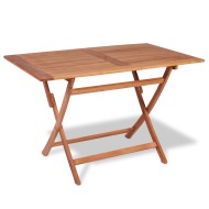vidaXL Skladací záhradný stôl 120x70x75 cm, tíkový masív - cena, porovnanie