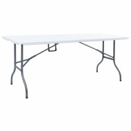 vidaXL Skladací záhradný stôl biely 180x72x72 cm HDPE - cena, porovnanie