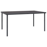 vidaXL Vonkajší jedálenský stôl antracitový 150x90x74 cm oceľ - cena, porovnanie