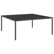 vidaXL Vonkajší jedálenský stôl antracitový 170x170x72 cm oceľ a sklo - cena, porovnanie
