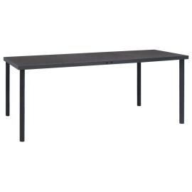 vidaXL Vonkajší jedálenský stôl antracitový 190x90x74 cm oceľ