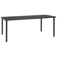 vidaXL Vonkajší jedálenský stôl antracitový 190x90x74 cm oceľ - cena, porovnanie