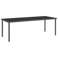 vidaXL Vonkajší jedálenský stôl antracitový 220x90x75 cm oceľ a sklo - cena, porovnanie