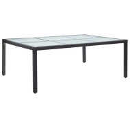 vidaXL Vonkajší jedálenský stôl čierny 200x150x74 cm polyratan - cena, porovnanie