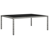 vidaXL Vonkajší jedálenský stôl sivý 200x150x74 cm polyratan - cena, porovnanie