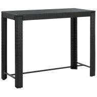vidaXL Záhradný barový stôl čierny 140,5x60,5x110,5 cm polyratanový - cena, porovnanie