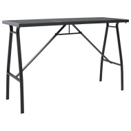 vidaXL Záhradný barový stôl, čierny 180x60x110 cm, tvrdené sklo - cena, porovnanie
