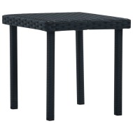 vidaXL Záhradný čajový stôl čierny 40x40x40 cm polyratanový - cena, porovnanie