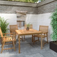 vidaXL Záhradný jedálenský stôl 110x110x77 cm masívne tíkové drevo - cena, porovnanie