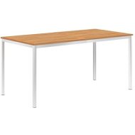 vidaXL Záhradný jedálenský stôl 160x80x75 cm teakový masív a nehrdzavejúca oceľ - cena, porovnanie