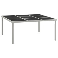 vidaXL Záhradný jedálenský stôl 170x170x74,5 cm sklo a oceľ - cena, porovnanie