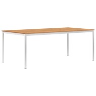 vidaXL Záhradný jedálenský stôl 200x100x75 cm, tíkový masív a oceľ - cena, porovnanie