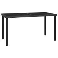 vidaXL Záhradný jedálenský stôl čierny 140x70x73 cm polyratanový - cena, porovnanie