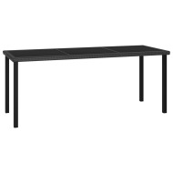 vidaXL Záhradný jedálenský stôl čierny 180x70x73 cm polyratanový - cena, porovnanie