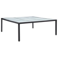 vidaXL Záhradný jedálenský stôl čierny 200x200x74 cm polyratanový - cena, porovnanie
