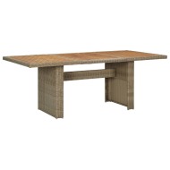 vidaXL Záhradný jedálenský stôl, hnedý 200x100x74 cm, polyratan - cena, porovnanie