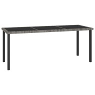 vidaXL Záhradný jedálenský stôl sivý 180x70x73 cm polyratanový - cena, porovnanie
