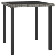 vidaXL Záhradný jedálenský stôl sivý 70x70x73 cm polyratanový - cena, porovnanie