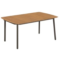 vidaXL Záhradný stôl 150x90x72 cm, akáciový masív a oceľ - cena, porovnanie