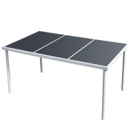 vidaXL Záhradný stôl 150x90x74 cm, čierny, oceľ - cena, porovnanie