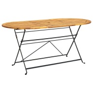 vidaXL Záhradný stôl 160x85x74 cm, akáciový masív, oválny - cena, porovnanie