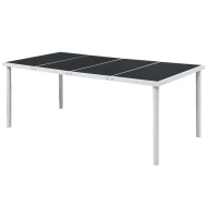 vidaXL Záhradný stôl 190x90x74 cm čierny oceľ - cena, porovnanie