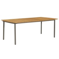 vidaXL Záhradný stôl 200x100x72 cm, akáciový masív a oceľ - cena, porovnanie