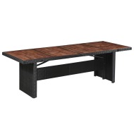 vidaXL Záhradný stôl 240x90x74 cm, polyratan a akáciový masív - cena, porovnanie
