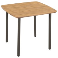 vidaXL Záhradný stôl 80x80x72 cm, akáciový masív a oceľ - cena, porovnanie